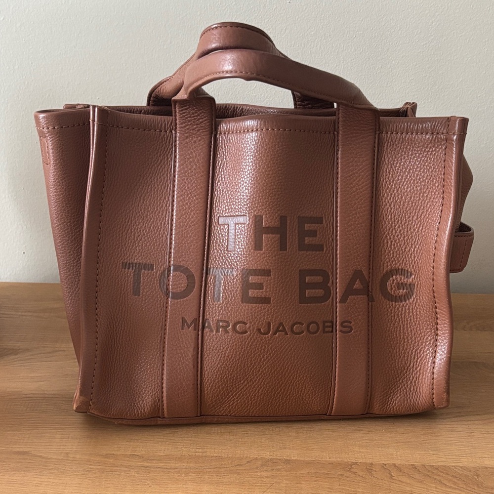 Marc Jacobs Tan Leather Tote Bag